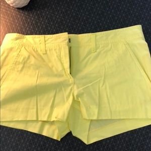 NWT sz 12 Theory shorts in neon yellow
